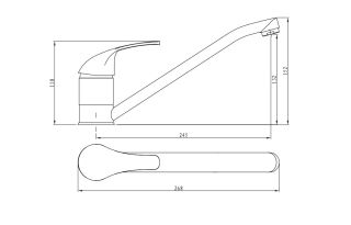 Смеситель для кухни RUSH VRANGEL (VR7114-27)